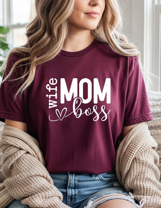 Wife Mom Boss White