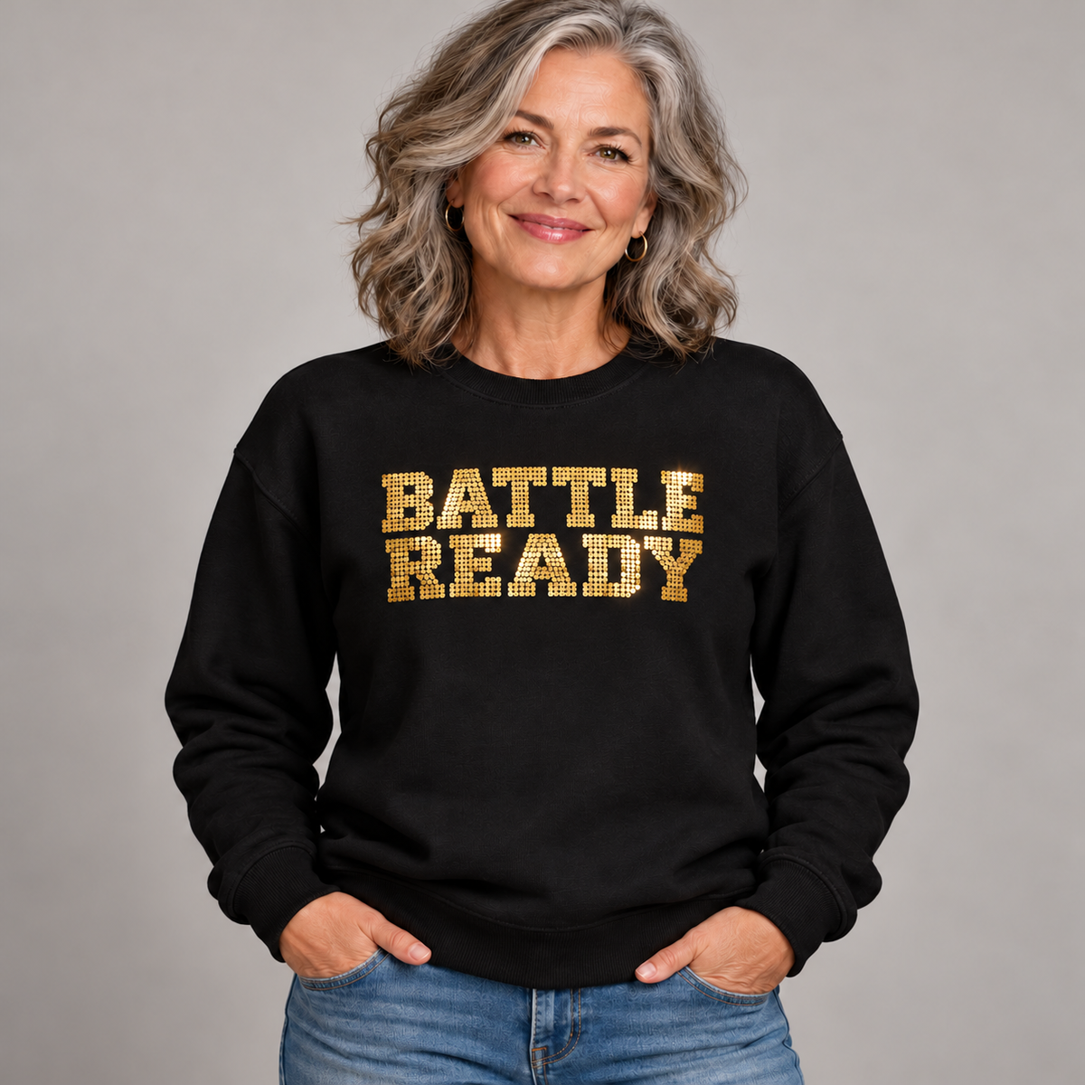 Black Battle Ready with Gold Spangle